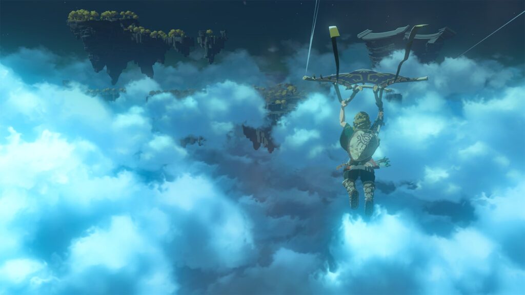 The Legend of Zelda, Tears of the Kingdom, Switch, Review, Screenshot, Link, Gliding, Flying, Sky, GamesCreed